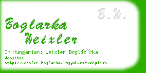 boglarka weixler business card